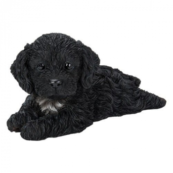 Vivid Arts Laying Black Cockapoo Puppy (Size F)