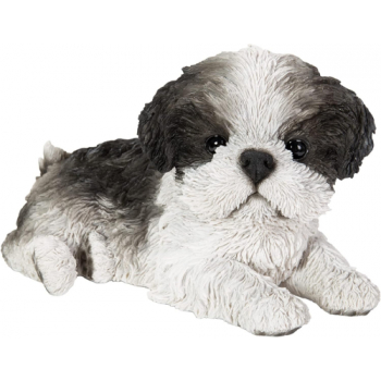 Vivid Arts Laying Shihtzu Puppy Black and White (Size F)