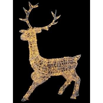 Premier 1.4m Soft Acrylic Stag with 300 Twinkling Warm White LEDS