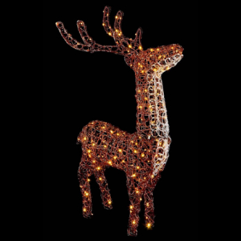 Premier 1.2m Soft Acrylic Reindeer with 200 Twinkling Warm White LEDS