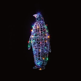 Premier 90cm Soft Acrylic Penguin with 80 Multi Coloured LEDS