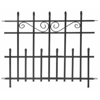 Panacea Mini Kensington Finial Fence 76 x 93cm (Black)