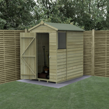 Forest Garden Beckwood Shiplap Pressure Treated 4x6 Apex Shed (Installation Included)