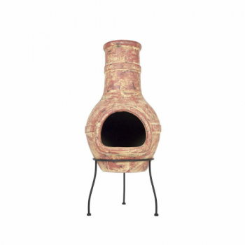 La Hacienda Mo Banded Copper Large Clay Chimenea