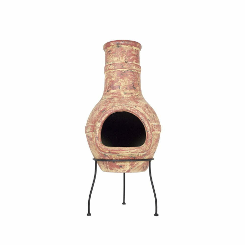 La Hacienda Mo Banded Copper Large Clay Chimenea