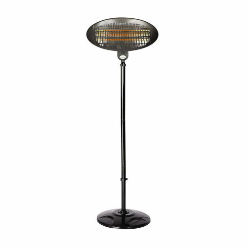 La Hacienda Black Quartz Adjustable Electric Standing Heater