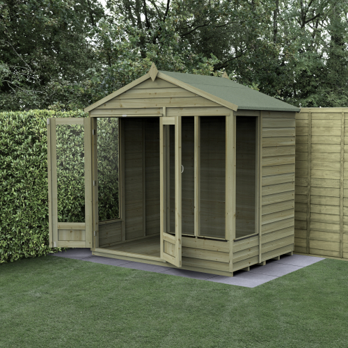 Forest Garden 7x5 4Life Overlap Apex Pressure Treated Summerhouse