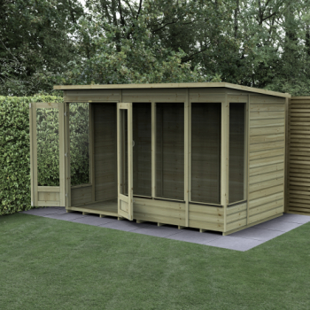 Forest Garden 10x6 Beckwood Apex Summerhouse with Double Door