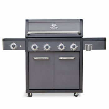 Grillstream Legacy 4 Burner Hybrid Gas BBQ with Side Burner (Matt Black)