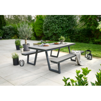 Norfolk Leisure Heydon Aluminium Picnic Bench (Grey)