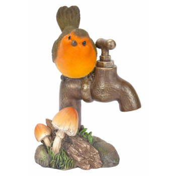 Vivid Arts Robin on Garden Tap (Size F)