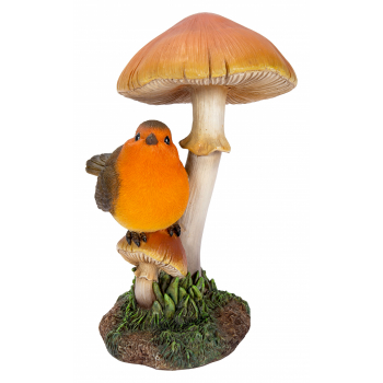 Vivid Arts Robin on Toadstool (Size F)