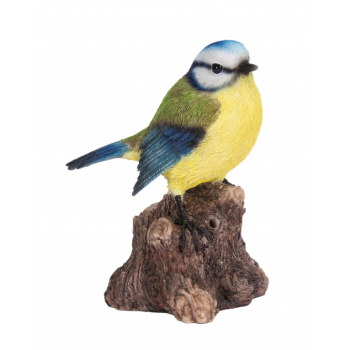 Vivid Arts Singing Blue Tit on Stump (Size F)