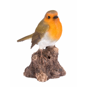 Vivid Arts Singing Robin on Stump (Size F)