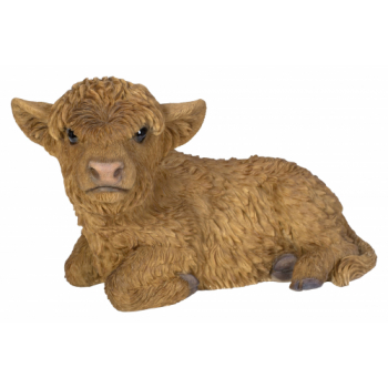 Vivid Arts Real Life Laying Highland Calf (Size D)