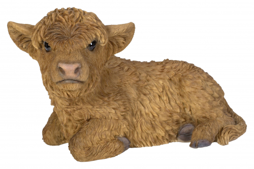 Vivid Arts Real Life Laying Highland Calf (Size D)