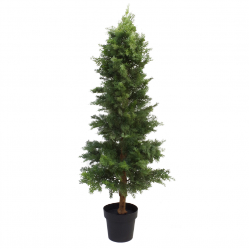 Leaf Design 130cm Artificial Cedar Cypress Artificial Topiary Tree UV Protected