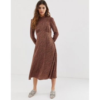 Free People Loveless leopard print midi dress