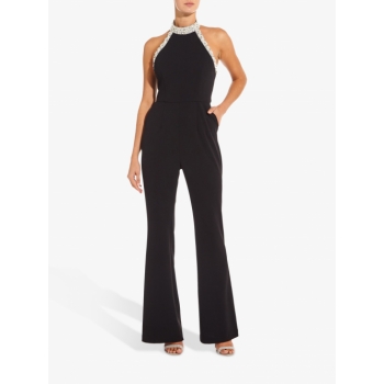 Adrianna Papell Knit Crepe Jumpsuit, Black