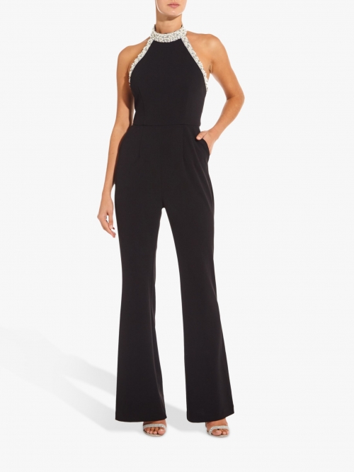 Adrianna Papell Knit Crepe Jumpsuit, Black