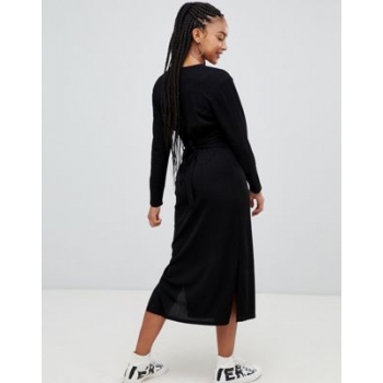 Bershka v neck plisse dress