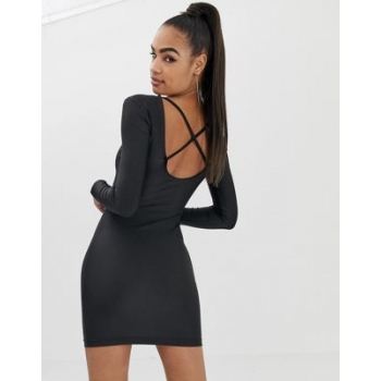 COLLUSION bodycon dress with low back