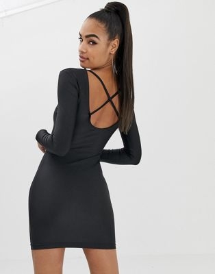 COLLUSION bodycon dress with low back