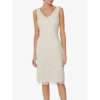 Gina Bacconi Slaina Lace Dress, Butter Cream