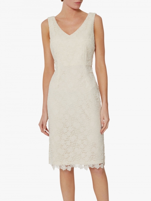 Gina Bacconi Slaina Lace Dress, Butter Cream