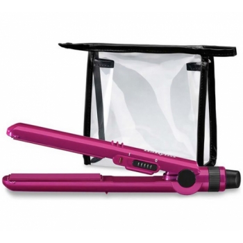 BaByliss Nano Travel Hair Straightener with Bag - Pink