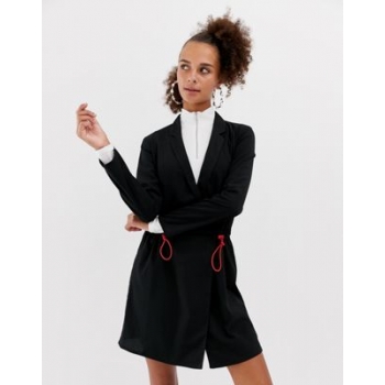 COLLUSION mini blazer dress with contrast toggles