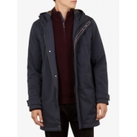 Ted Baker Rockfrt Quilted Hooded Parka Coat, Navy