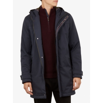 Ted Baker Rockfrt Quilted Hooded Parka Coat, Navy