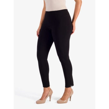 Chesca Slit Seam Detail Trousers, Black