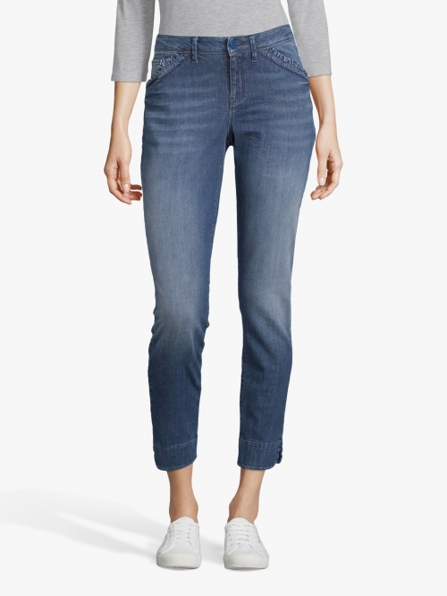 Betty & Co 5 Pocket Skinny Jeans, Blue Denim