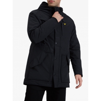 Lyle & Scott Micro Fleece Lined Parka, Black