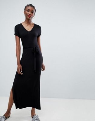 New Look Plain V Neck T-Shirt Maxi Dress