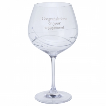 Dartington Crystal Personalised Glitz Gin and Tonic Copa (Single) Glass, 610ml, Gabriola Font