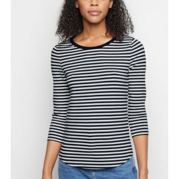 White Stripe 3/4 Sleeve T-Shirt