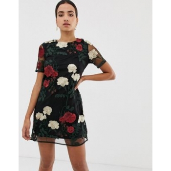 Dolly & Delicious floral short sleeve lace dress