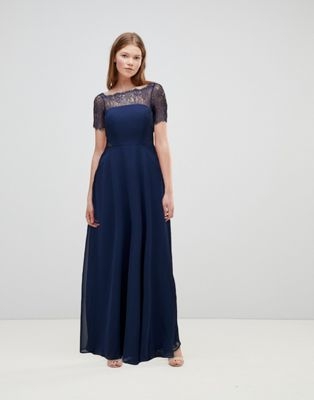 ASOS Lace Insert Panelled Maxi Dress