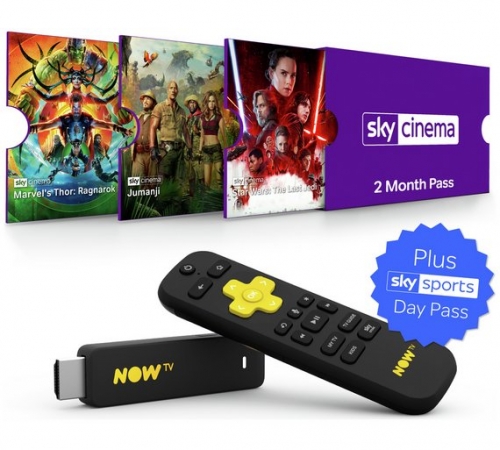 NOW TV Stick with 2 Months Sky Cinema and 1 Day Sport Pass