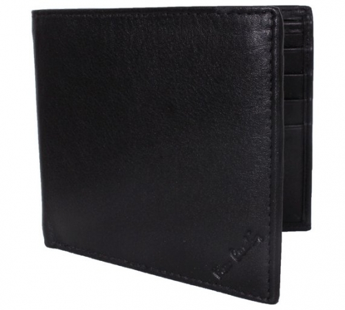 Pierre Cardin Men's Black Leather Wallet and Gift Box