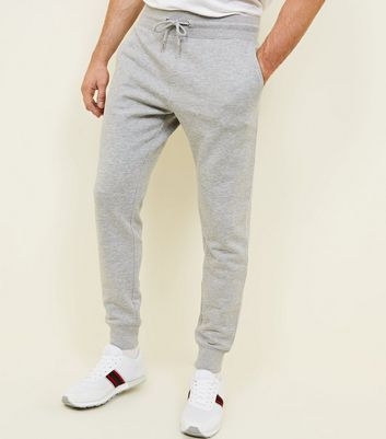 Grey Marl Drawstring Waist Joggers