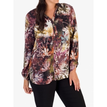 Chesca Abstract Grape Blouse, Purple