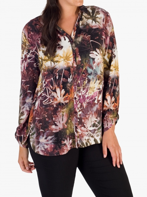 Chesca Abstract Grape Blouse, Purple