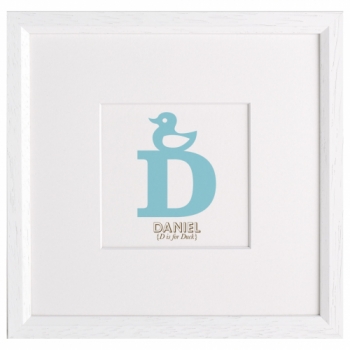 Letterfest Children's Name Animal Alphabet Framed Print, D - Duck