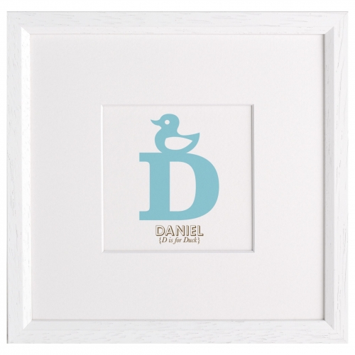 Letterfest Children's Name Animal Alphabet Framed Print, D - Duck