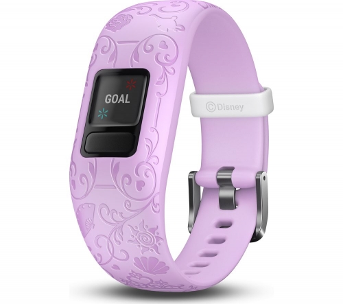 GARMIN vivofit jr. 2 Kid's Activity Tracker - Lilac Disney Princess, Adjustable Band