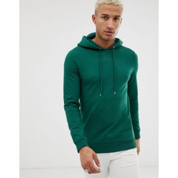 ASOS DESIGN muscle hoodie in green